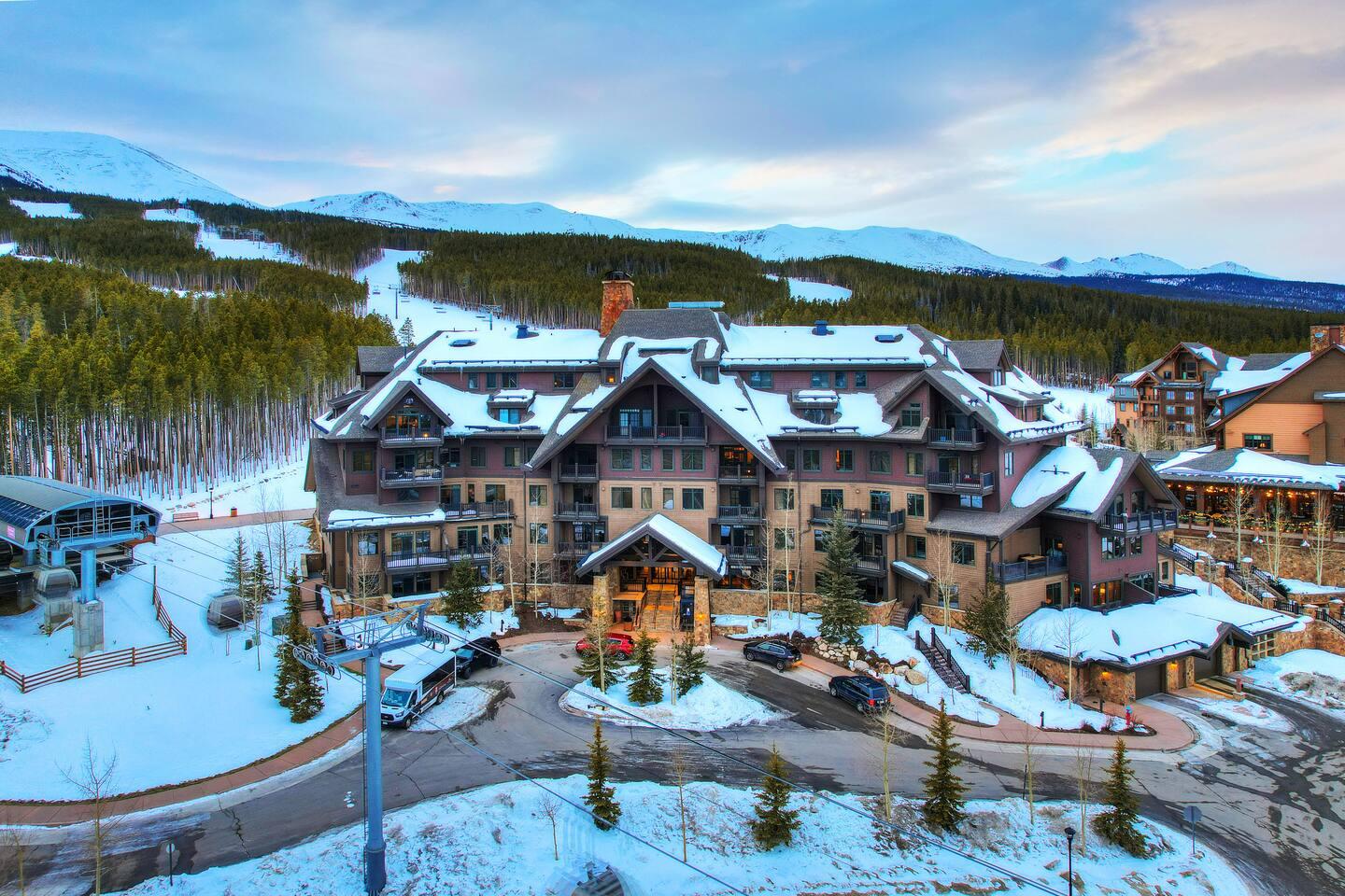 Peak 7 Slopeside Suite Ski In Ski Out Access with Resort Amenities and Hot Tubs view 5